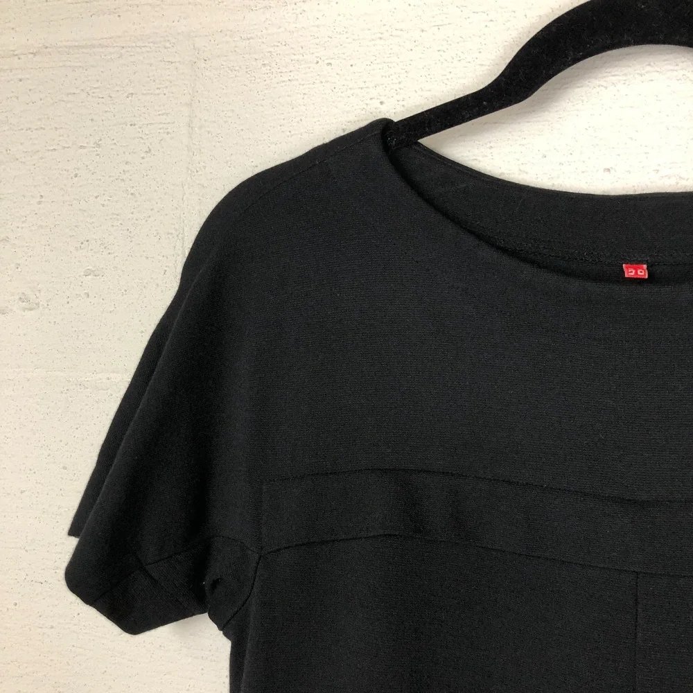 Uniqlo Womens Mini Shirt‎ Dress Pockets Black Size XS Capsule Wardrobe Neutral